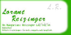 lorant reizinger business card